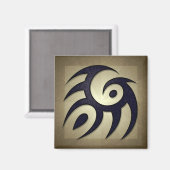 Tribal Spirit Square Magnet (Vorderseite/Rückseite)