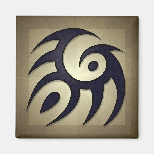 Tribal Spirit Square Magnet (Vorne)