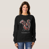 Tribal Squirrel Glendora CA PNW Native American Sweatshirt (Vorne ganz)
