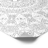 Tribal Starburst Coloring Page Pattern Artwork Poster (Ecke)