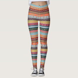 Tribal Streifen farbenfrohe geometrische Muster Le Leggings