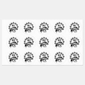 Tribal Strip Hyena Monogram Etiketten (Blatt)