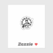 Tribal Striped Hyena Monogram Contour Aufkleber (Blatt)