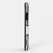 Tribal Strips Schwarz-weiß und roter Name iPhone C Case-Mate iPhone Hülle (Hinten/Rechts)