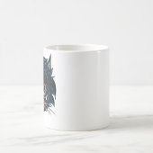 Tribal Style Angry Cat Kaffeetasse (Mittel)
