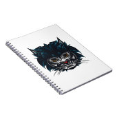 Tribal Style Angry Cat Notizblock (Rechte Seite)