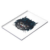 Tribal Style Angry Cat Notizblock (Linke Seite)