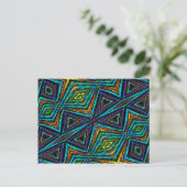 Tribal Style Colorful Geometric Muster Postkarte (Stehend Vorderseite)