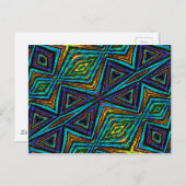 Tribal Style Colorful Geometric Muster Postkarte (Vorne/Hinten)