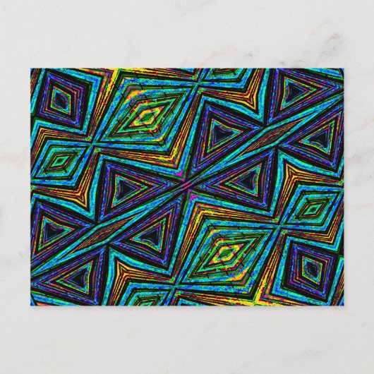 Tribal Style Colorful Geometric Muster Postkarte (Vorderseite)