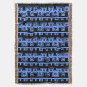 Tribal Style II - Black on Baby Blue Decke (Vorderseite Vertikal)