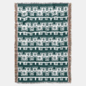 Tribal Style II - Dark Moss Green on White Decke (Vorderseite Vertikal)