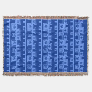 Tribal Style II - Navy Blau auf Babyblau Decke
