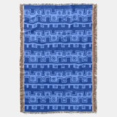 Tribal Style II - Navy Blue on Baby Blue Decke (Vorderseite Vertikal)