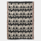 Tribal Style II - Schwarz auf Creme Decke (Vorderseite Vertikal)