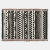 Tribal Style - Schwarz auf Creme Decke (Vorderseite)