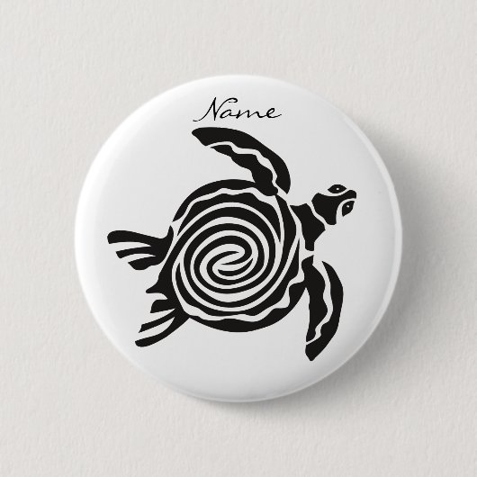 Tribal Style Turtle Thunder_Cove Button (Vorderseite)