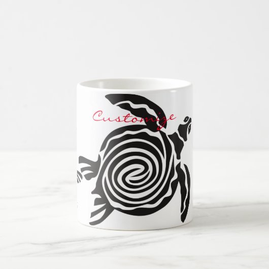 Tribal Style Turtle Thunder_Cove Kaffeetasse (Mittel)