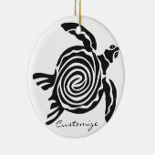 Tribal Style Turtle Thunder_Cove Keramik Ornament (Rechts)