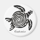 Tribal Style Turtle Thunder_Cove Magnet (Vorne)