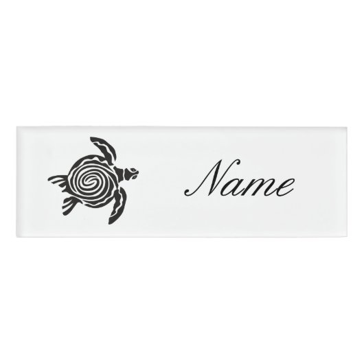 Tribal Style Turtle Thunder_Cove Namenschild (Vorderseite)