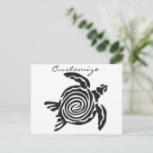 Tribal Style Turtle Thunder_Cove Postkarte (Stehend Vorderseite)