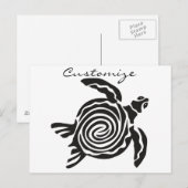 Tribal Style Turtle Thunder_Cove Postkarte (Vorne/Hinten)