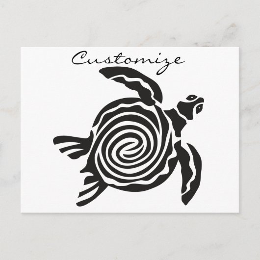 Tribal Style Turtle Thunder_Cove Postkarte (Vorderseite)