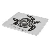 Tribal Style Turtle Thunder_Cove Schneidebrett (Ecke)