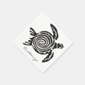 Tribal Style Turtle Thunder_Cove Serviette (Ecke)