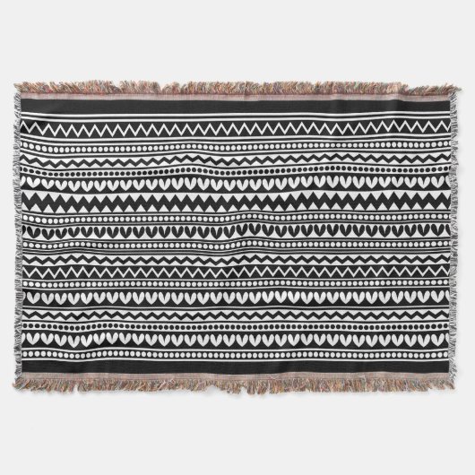 Tribal Style V2 - Schwarz auf Weiß Decke (Vorderseite)