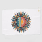 Tribal Summer Sun Golfhandtuch (Horizontal)