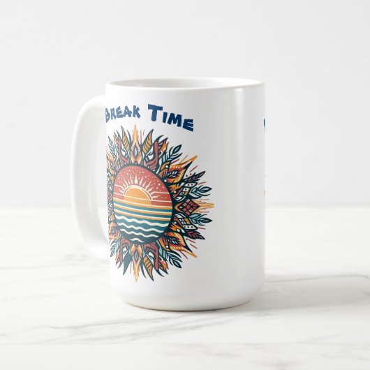 Tribal Summer Sun Kaffeetasse (Vorderseite Links)