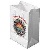 Tribal Summer Sun Mittlere Geschenktüte (Vorderseite Schrägansicht)