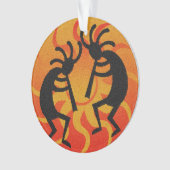 Tribal Sun Dancing Kokopelli Südwestweihnacht Ornament (Vorderseite)