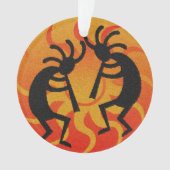 Tribal Sun Dancing Kokopelli Südwestweihnacht Ornament (Vorderseite)