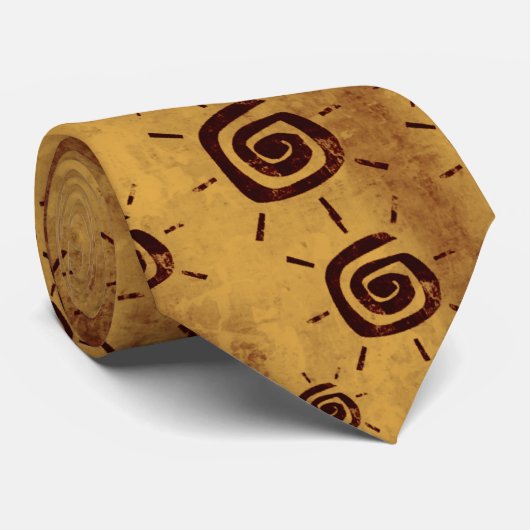Tribal Sun Pattern Krawatte (Gerollt)