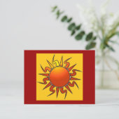 Tribal Sun Postkarte (Stehend Vorderseite)