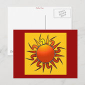 Tribal Sun Postkarte (Vorne/Hinten)