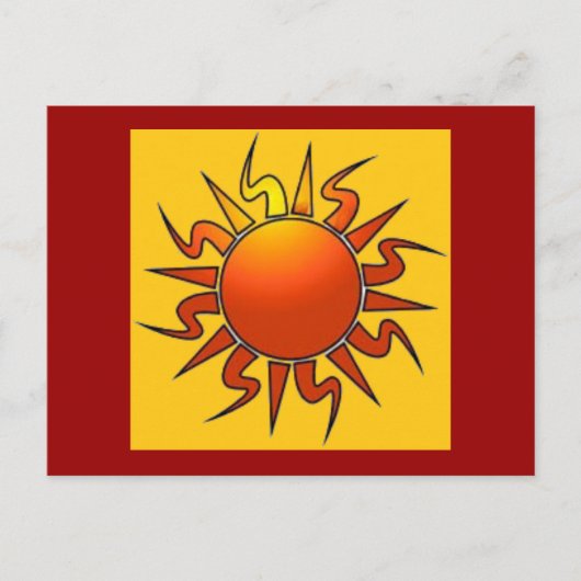 Tribal Sun Postkarte (Vorderseite)