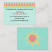 Tribal Sun Southwestern Wedding Card Begleitkarte (Vorne/Hinten)