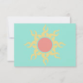 Tribal Sun Southwestern Wedding RSVP Card Einladung (Rückseite)