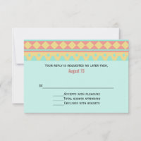 Tribal Sun Southwestern Wedding RSVP Card