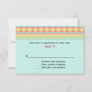 Tribal Sun Southwestern Wedding RSVP Card Einladung