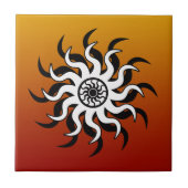 Tribal Sun Südwest Design Keramik Tile Fliese (Vorderseite)