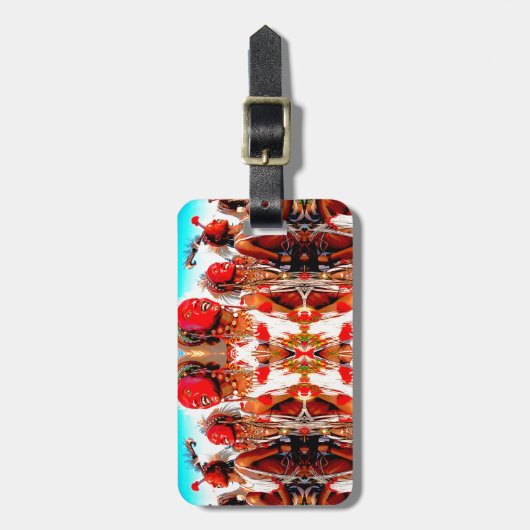 Tribal-Tanz Gepäckanhänger (Vorderseite vertikal)