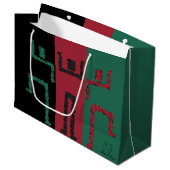 Tribal-Tanz Große Geschenktüte (Vorderseite Schrägansicht)