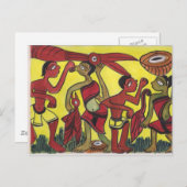 Tribal-Tanz Postkarte (Vorne/Hinten)