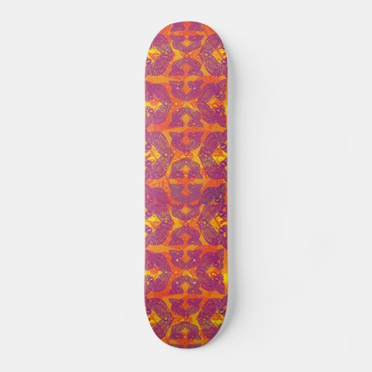 Tribal Tattoo Bird Henna Skateboard (Vorderseite)