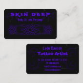 Tribal Tattoo Black und Lila Visitenkarten Visitenkarte (Vorne/Hinten)